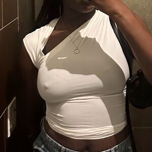 Zara Asymmetric White Top